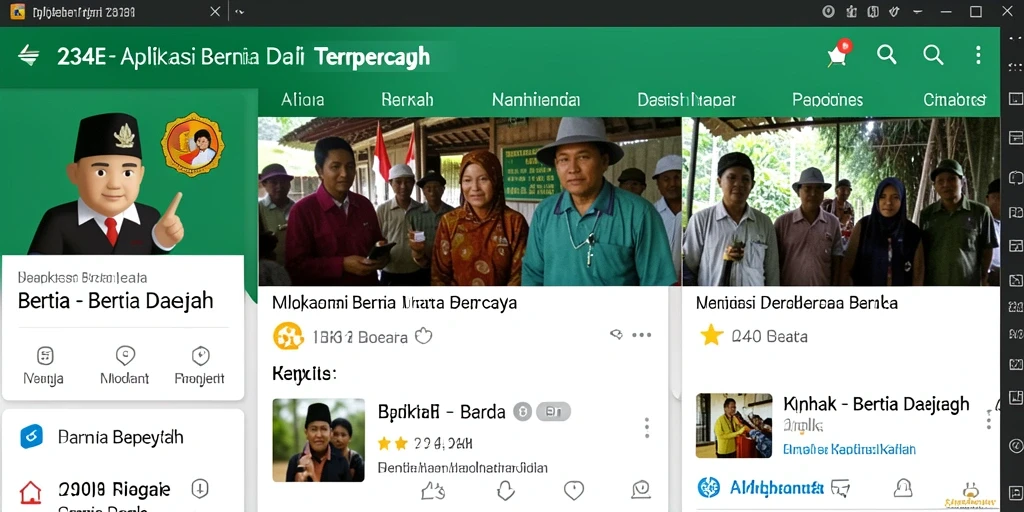 Tampilan antarmuka aplikasi 234E yang sederhana dan informatif.