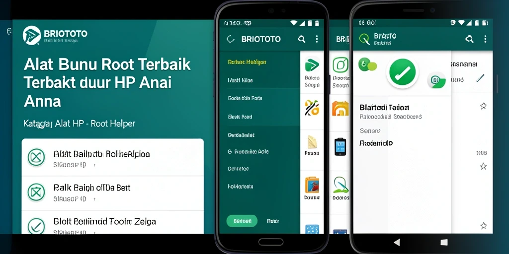 Tampilan antarmuka BRIOTOTO yang sederhana dan fungsional sebagai Root Helper.