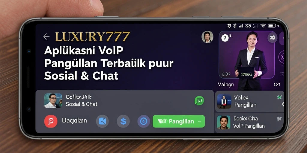 Tampilan antarmuka LUXURY777 yang user-friendly untuk VoIP Panggilan.