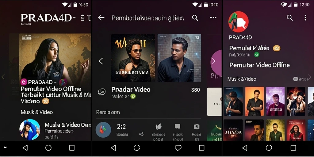 Tampilan antarmuka PRADA4D yang intuitif untuk pemutaran video offline.