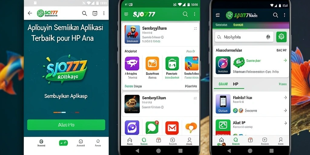 Antarmuka SJO777 yang mudah digunakan untuk menyembunyikan aplikasi.