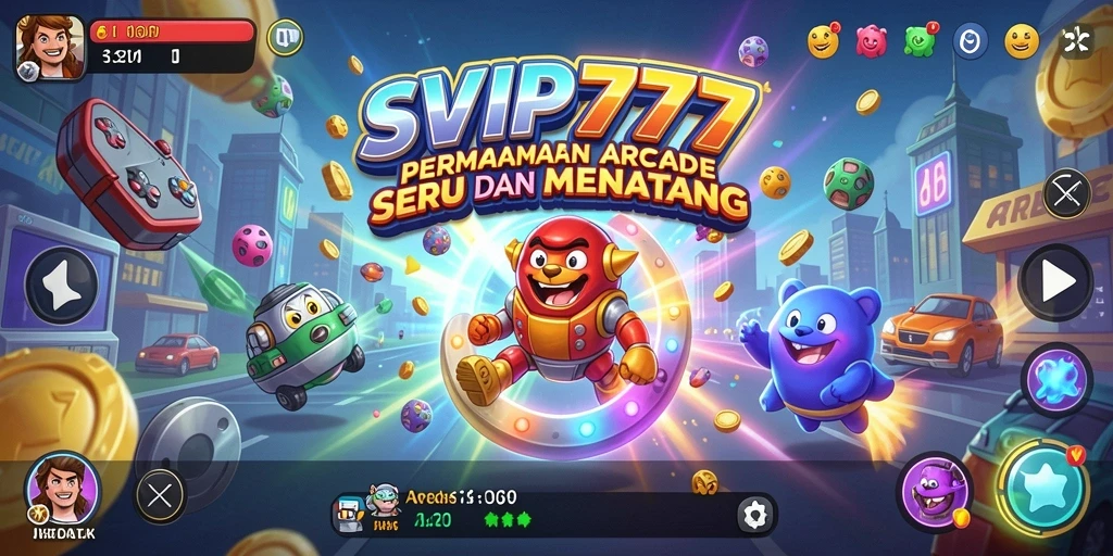 Tampilan antarmuka SVIP777 yang penuh warna dan menarik.