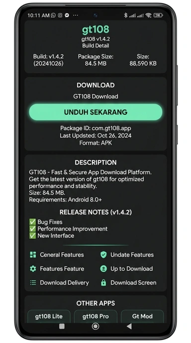 Unduh dan Instal APK gt108 untuk Android